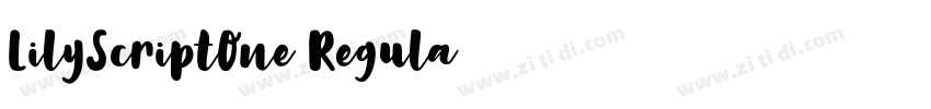LilyScriptOne Regula字体转换